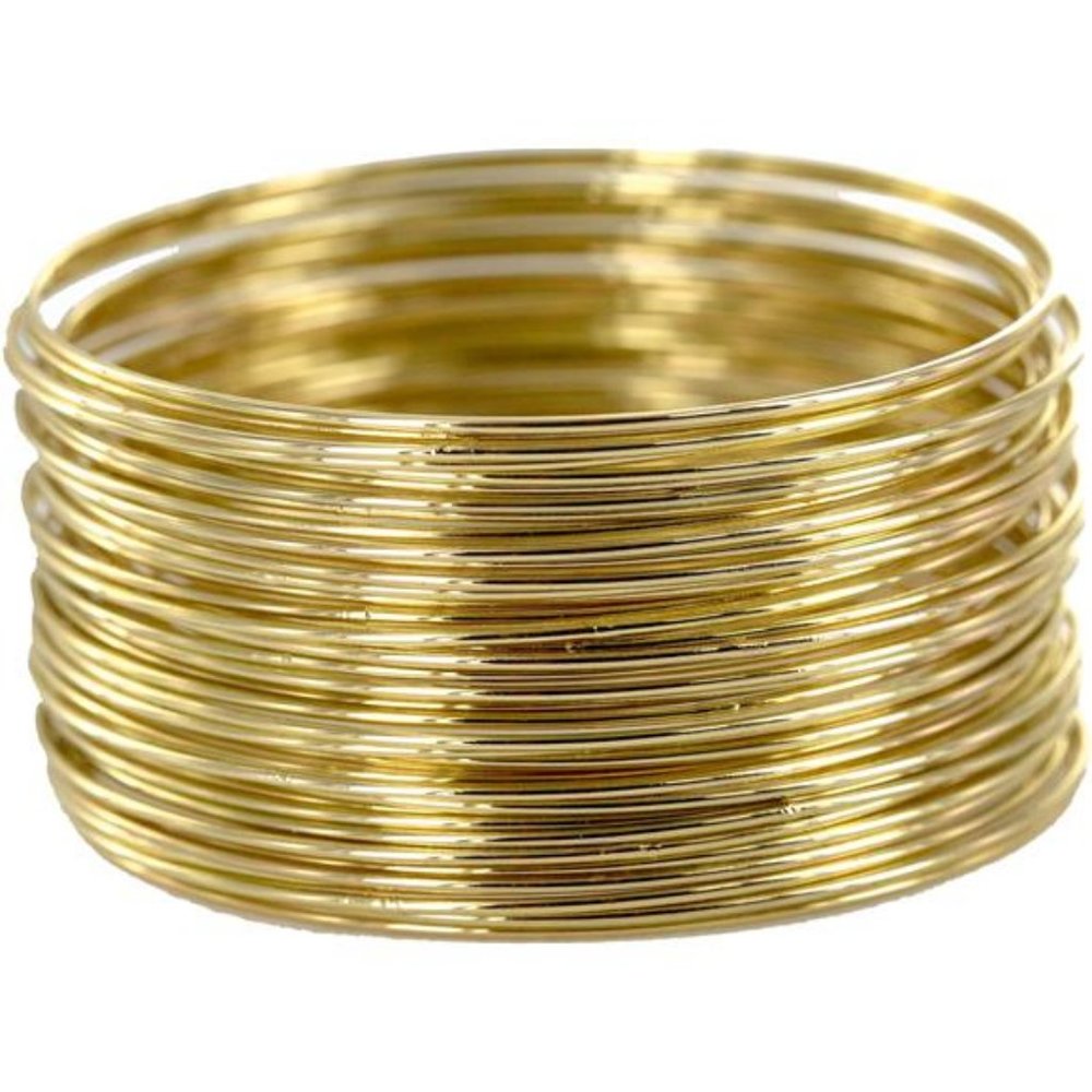 14K Gold or Rhodium Plated Plus Size Plated Bracelet Bangle - Set of 44